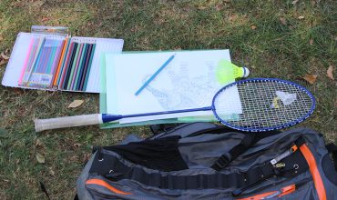 A small group taking part in a creative activity